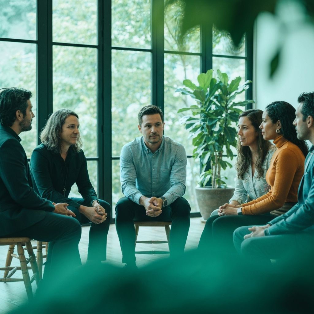 Grupo de líderes en taller de liderazgo
